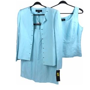 NEW! KASPER 3 piece suit:  jacket, top, skirt SZ 10P